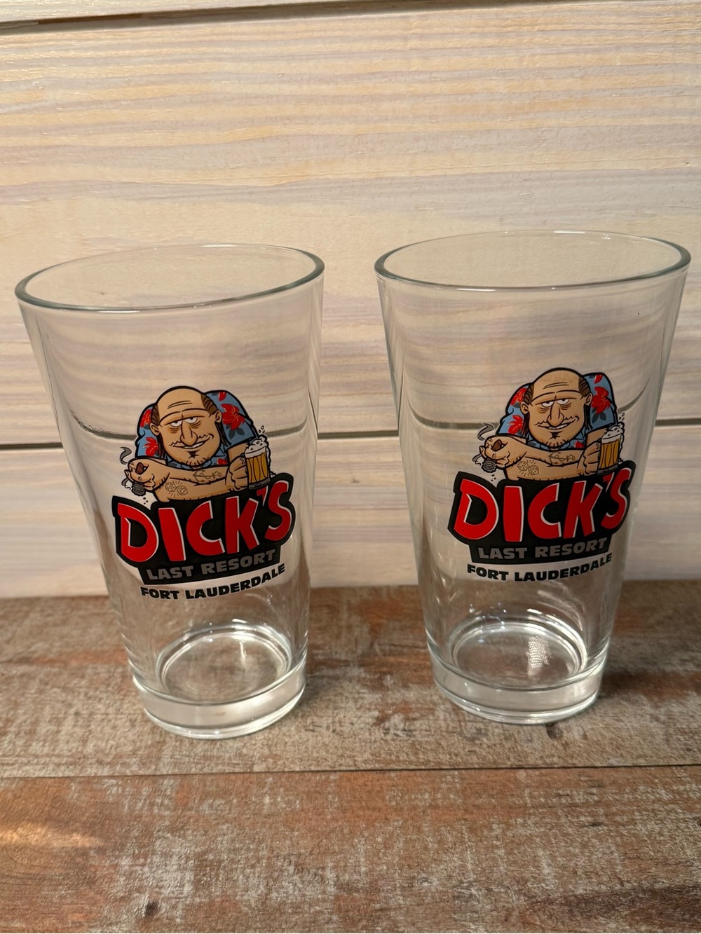 Fort Lauderdale Clear Pint Glass - Red Logo